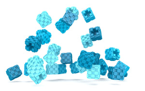 Lini cube Shades of Blue - melony