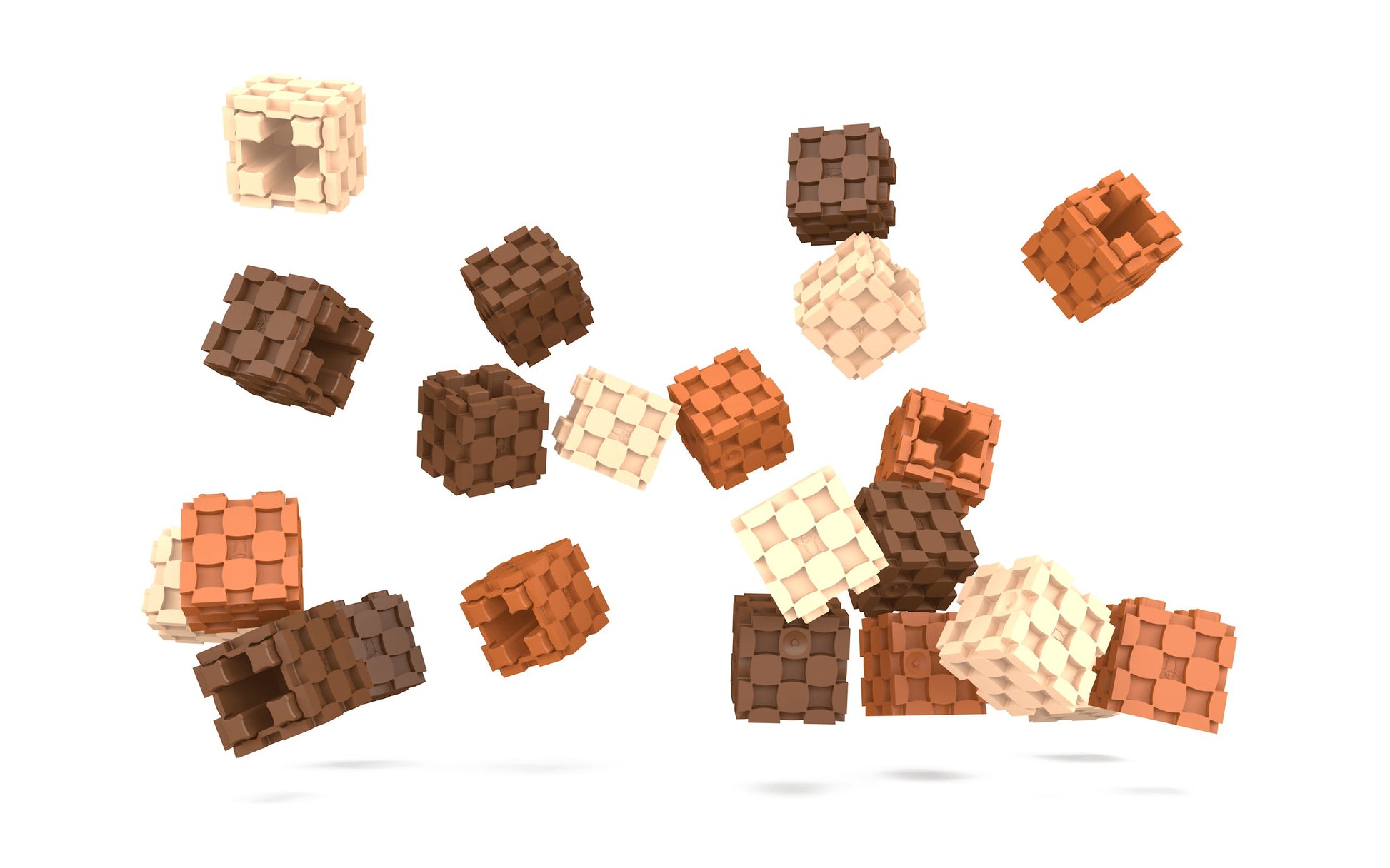 Lini cube Shades of Brown - melony